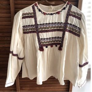 Zara kids embroidered blouse size 9